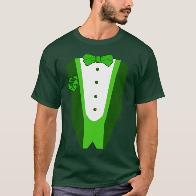 St. Patrick's Day tux t-shirt (Front)