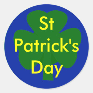 St Patrick's Day UCreate Templates Classic Round Sticker