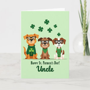 St Patricks Day Uncle Dogs Card