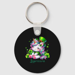 St patricks day unicorn cute saint pattys girls key ring