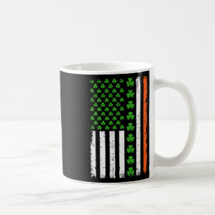 St Patricks Day Us American Flag Shamrocks Men Wom Coffee Mug
