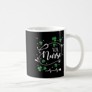 St Patricks Day Va Nurse Irish Shamrock St Paddy Coffee Mug