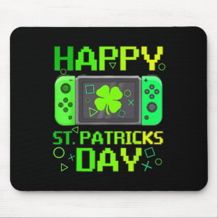 St Patrick's Day Video Game Gamer Shamrock Boys Me Mouse Pad
