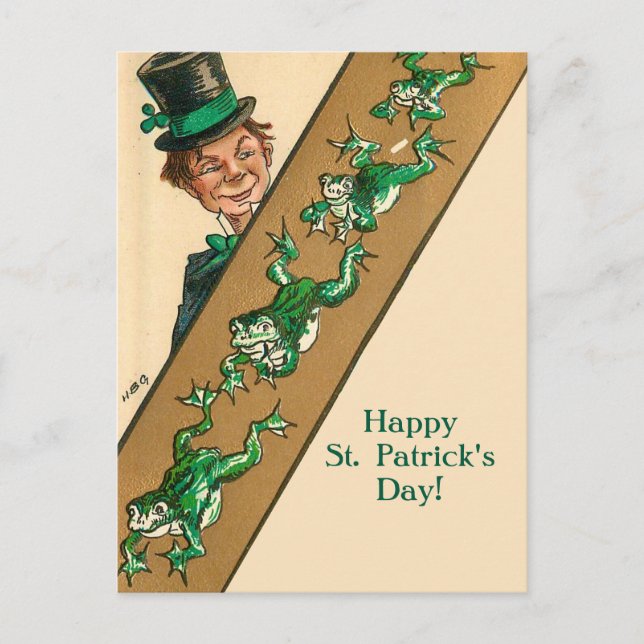 St Patrick's Day Vintage Card (Front)