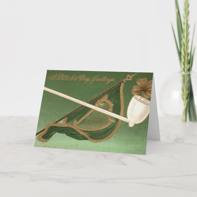 st patricks day vintage card (Front)