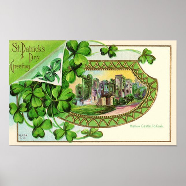 St. Patrick's Day Vintage Ireland Castle Poster (Front)