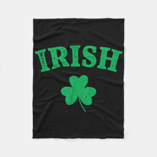 St. Patricks Day Vintage Irish - Men's Uni Black S Fleece Blanket