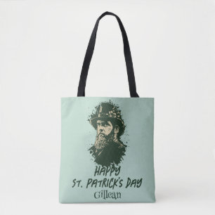 St. Patrick's Day vintage Shamrock personalise Tote Bag