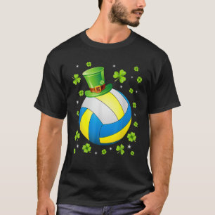 St Patrick's Day Volleyball Irish Hat Shamrock Clo T-Shirt