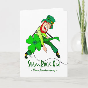 St. Patrick's Day Wedding Anniversary, ShamRock On Card