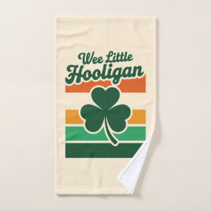 St Patricks Day Wee Little Hooligan Funny  Hand Towel