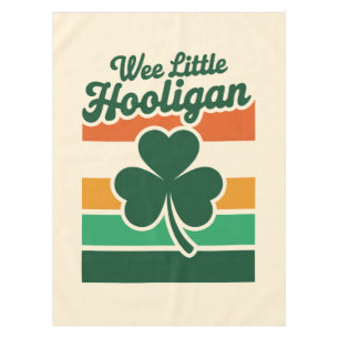 St Patricks Day Wee Little Hooligan Funny  Tablecloth