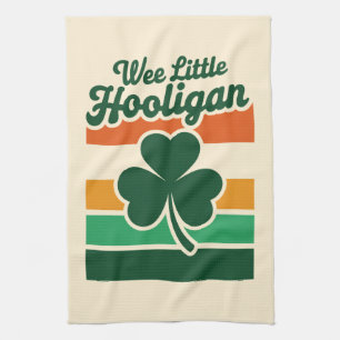 St Patricks Day Wee Little Hooligan Funny  Tea Towel