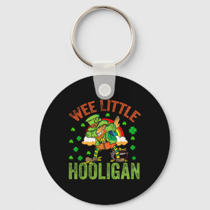 St Patricks Day Wee Little Hooligan Ireland Flag B Key Ring