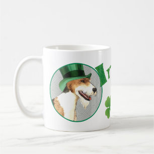 St. Patrick's Day Wire Fox Terrier Coffee Mug