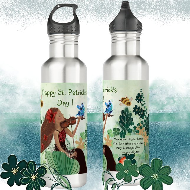 St. Patrick's Day with  Music 710 Ml Water Bottle (St Patrick's Day with Music Waterbottle)