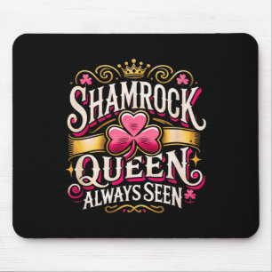 St Patricks Day Women Shamrock Queen Saint Patrick Mouse Pad