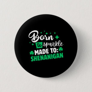 St Patricks Day Women Shamrock Saint Patricks Day 6 Cm Round Badge