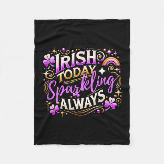 St Patricks Day Women Shamrock Saint Patricks Day  Fleece Blanket