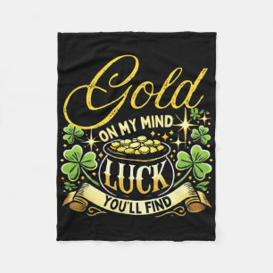 St Patricks Day Women Shamrock Saint Patricks Day  Fleece Blanket