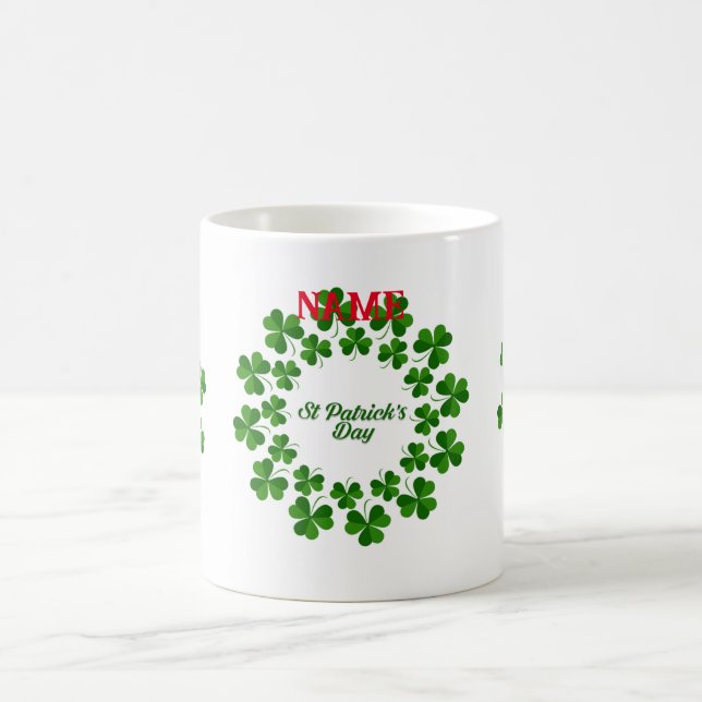 St Patrick's Day Wreath Thunder_Cove Coffee Mug (Center)