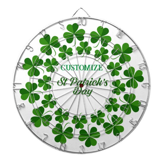 St Patrick's Day Wreath Thunder_Cove Dartboard (Front)