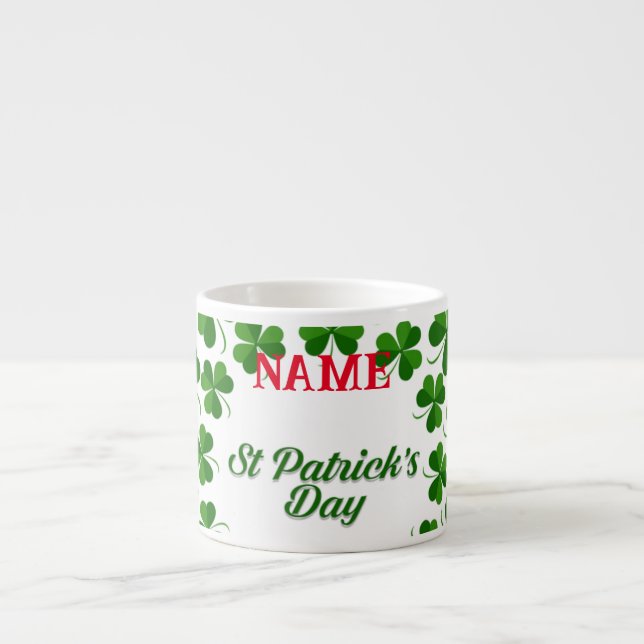 St Patrick's Day Wreath Thunder_Cove Espresso Cup (Front)