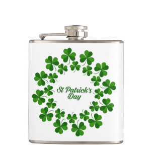 St Patrick's Day Wreath Thunder_Cove Hip Flask
