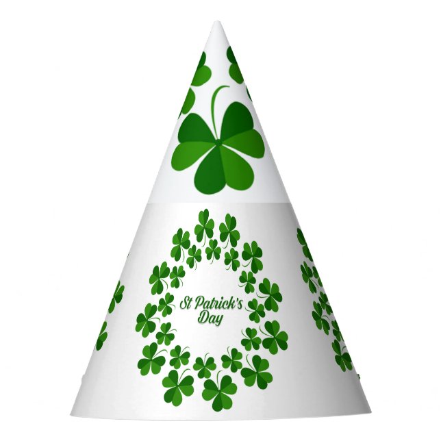 St Patrick's Day Wreath Thunder_Cove Party Hat (Front)
