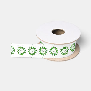 St Patrick's Day Wreath Thunder_Cove Satin Ribbon