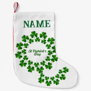 St Patrick's Day Wreath Thunder_Cove Small Christmas Stocking