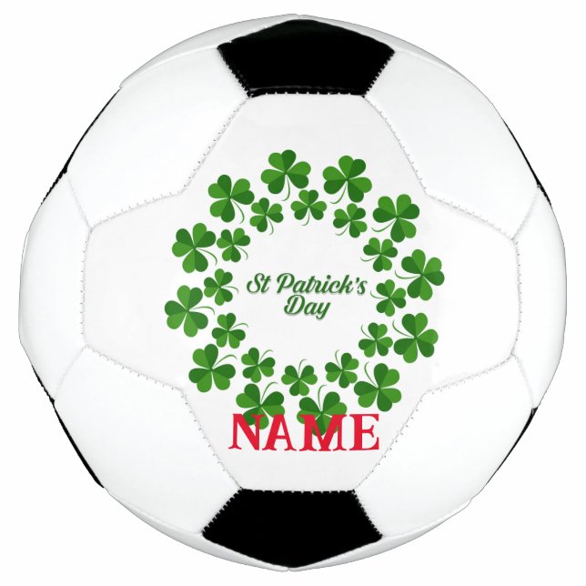 St Patrick's Day Wreath Thunder_Cove Soccer Ball (Front)