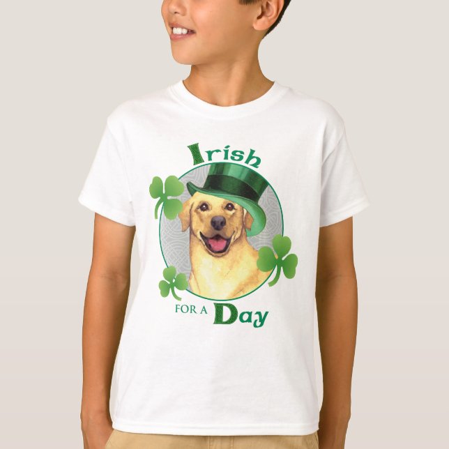 St. Patrick's Day Yellow Lab T-Shirt (Front)