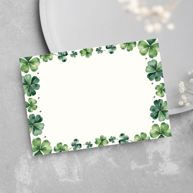 St. Patricks DayGreen Shamrock Baby Shower  Thank You Card (Creator Uploaded)
