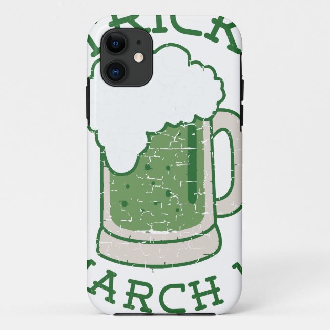 st patricks distressed green beer Case-Mate iPhone case (Back)