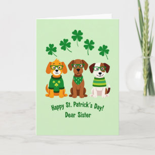 St Patricks Dogs Sister Card