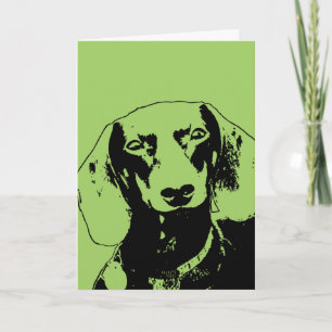 St Patricks Doxie Silhouette - Winston Card