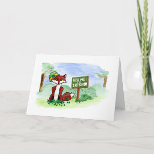 St. Patrick's Fox Card
