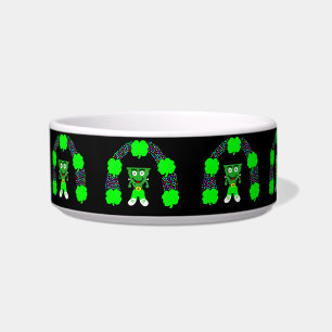 St. Patrick's FrankenCheese Ceramic Pet Bowl