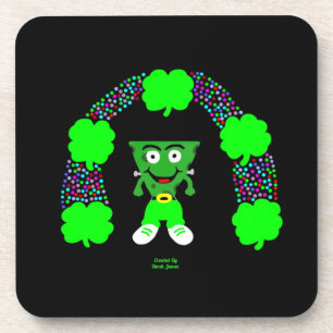 St. Patrick's FrankenCheese Hard Plastic Coaster