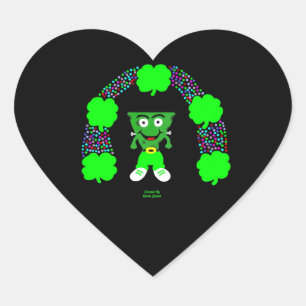 St. Patrick's FrankenCheese Heart Sticker