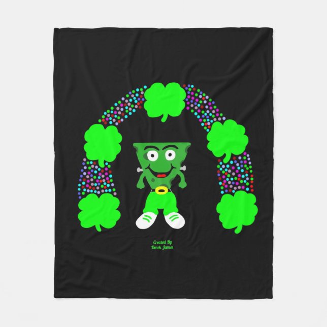 St.  Patrick's FrankenCheese Medium Fleece Blanket (Front)
