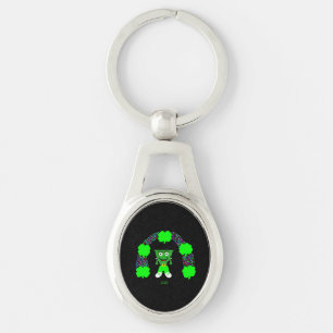 St.  Patrick's FrankenCheese Oval Keychain