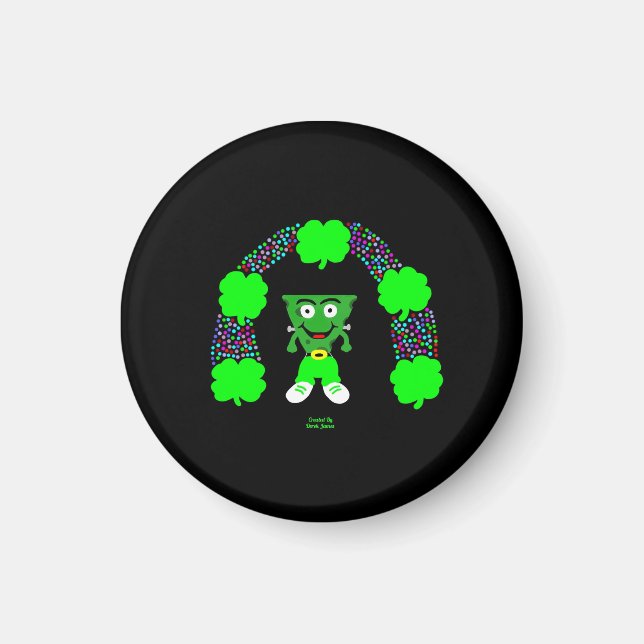St.  Patrick's FrankenCheese Round Magnet (Front)
