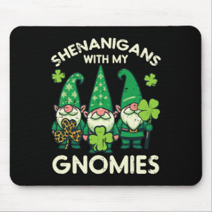 St Patricks Gnomes Shenanigans With Gnomies Men Wo Mouse Pad