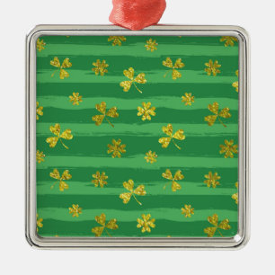st patricks golden shamrocks metal tree decoration