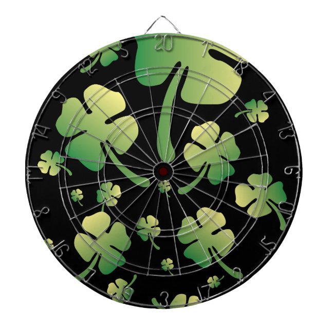 St. Patricks Gradient Clover   Dartboard (Front)