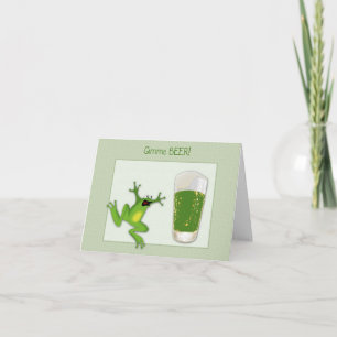 St. Patrick's Green Beer and Frog card