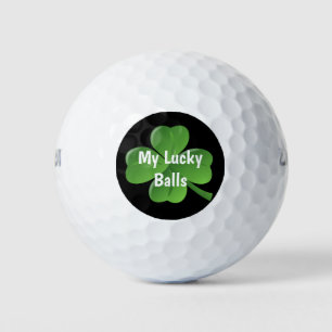 St Patricks Green Shamrock Funny Golf Balls