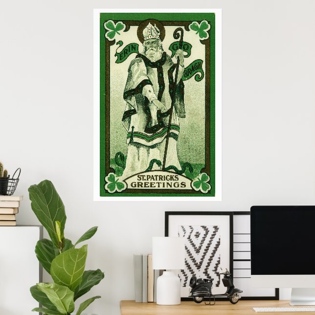 St. Patrick's Greetings (Erin Go Braugh) Poster (Home Office)